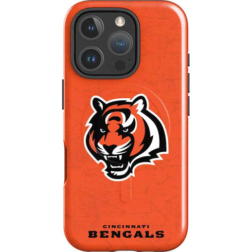 NFL Cincinnati Bengals - Alternate Distressed iPhone 16 Pro Magsafe Impact Case