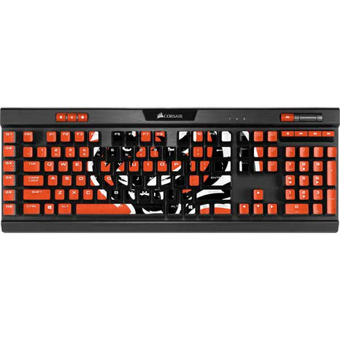 NFL Cincinnati Bengals - Alternate Distressed K95 RGB PLATINUM Mechanical Gaming Keyboard Skin