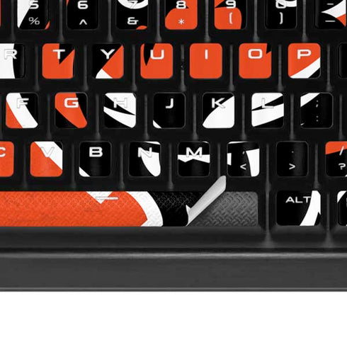 NFL Cincinnati Bengals - Alternate Distressed K95 RGB PLATINUM Mechanical Gaming Keyboard Skin