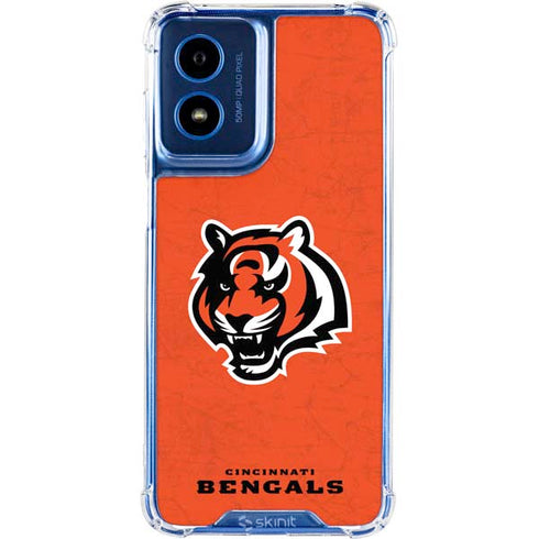 NFL Cincinnati Bengals - Alternate Distressed Moto G 5G (2024) Clear Case