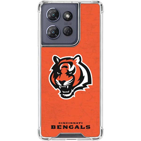 NFL Cincinnati Bengals - Alternate Distressed Moto G Play 5G (2025) Clear Case