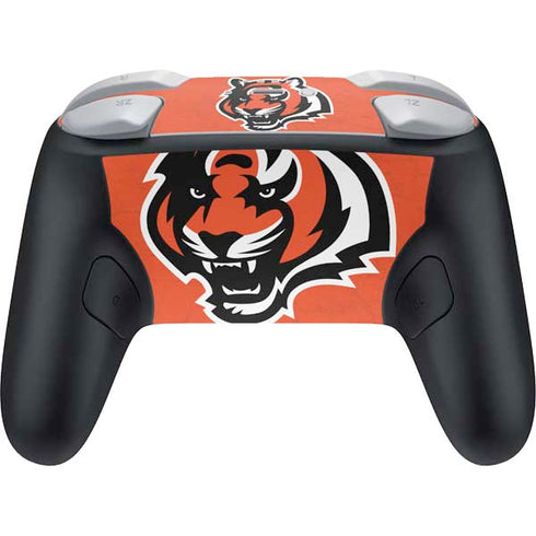 NFL Cincinnati Bengals - Alternate Distressed Nintendo Switch 2 (2025) Pro Controller Skin