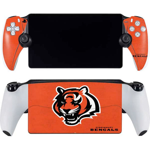 NFL Cincinnati Bengals - Alternate Distressed PlayStation Portal Remote Player Skin
