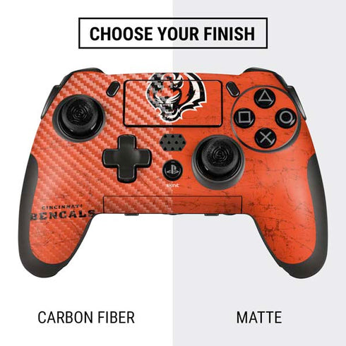 NFL Cincinnati Bengals - Alternate Distressed PlayStation Scuf Vantage 2 Controller Skin
