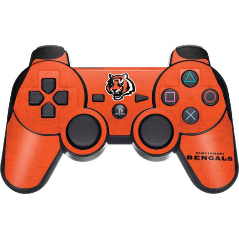 NFL Cincinnati Bengals - Alternate Distressed PS3 Dual Shock wireless controller Skin
