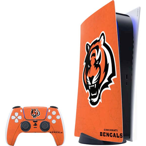 NFL Cincinnati Bengals - Alternate Distressed PlayStation PS5 Skins