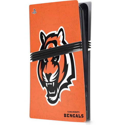 NFL Cincinnati Bengals - Alternate Distressed PS5 Pro Console Skin