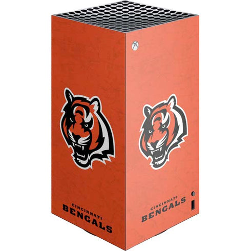 NFL Cincinnati Bengals - Alternate Distressed XBox Series X Digital Edition Console Skin