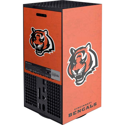 NFL Cincinnati Bengals - Alternate Distressed XBox Series X Digital Edition Console Skin