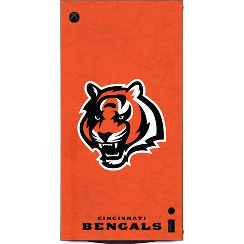 NFL Cincinnati Bengals - Alternate Distressed XBox Series X Digital Edition Console Skin