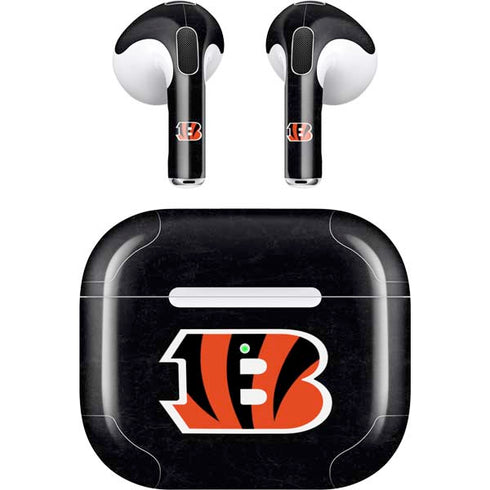 NFL Cincinnati Bengals - Distressed Apple AirPods (3rd Gen 2021) Skin