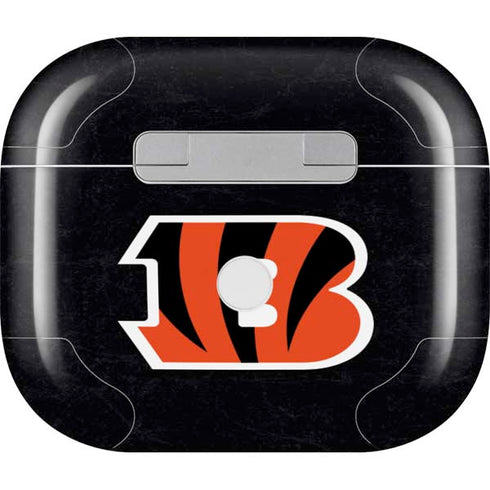 NFL Cincinnati Bengals - Distressed Apple AirPods (3rd Gen 2021) Skin