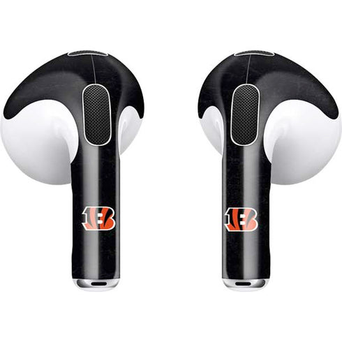 NFL Cincinnati Bengals - Distressed Apple AirPods (3rd Gen 2021) Skin