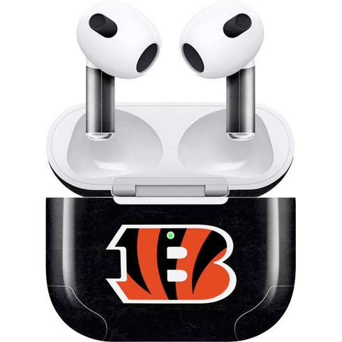 NFL Cincinnati Bengals - Distressed Apple AirPods (3rd Gen 2021) Skin