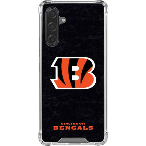 NFL Cincinnati Bengals - Distressed Galaxy A17 Clear Case