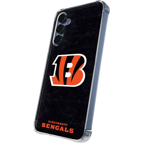 NFL Cincinnati Bengals - Distressed Galaxy A35 5G Clear Case
