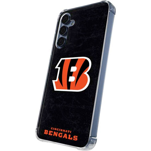NFL Cincinnati Bengals - Distressed Galaxy A55 5G Clear Case