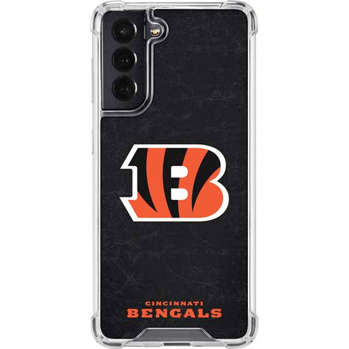 NFL Cincinnati Bengals - Distressed Galaxy S22 Clear Case
