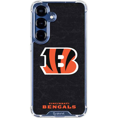 NFL Cincinnati Bengals - Distressed Galaxy S25 FE Clear Case