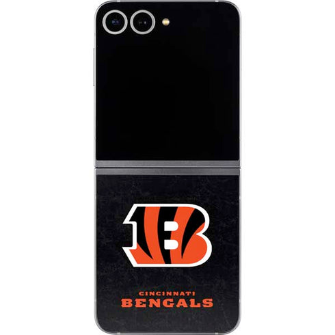 NFL Cincinnati Bengals - Distressed Galaxy Z Flip6 Skin