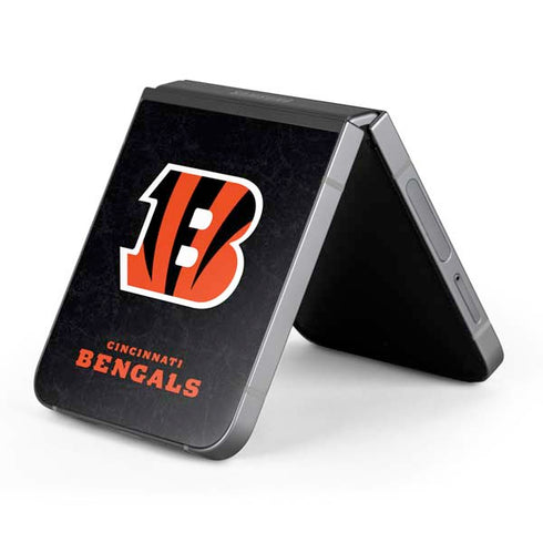 NFL Cincinnati Bengals - Distressed Galaxy Z Flip6 Skin