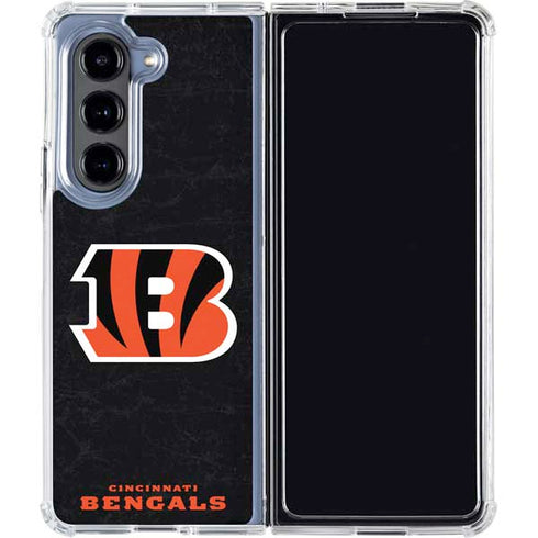 NFL Cincinnati Bengals - Distressed Galaxy Z Fold5 5G Clear Case
