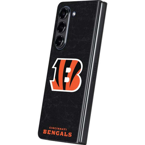 NFL Cincinnati Bengals - Distressed Galaxy Z Fold5 5G Skin