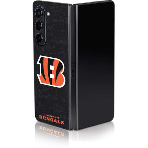 NFL Cincinnati Bengals - Distressed Galaxy Z Fold5 5G Skin