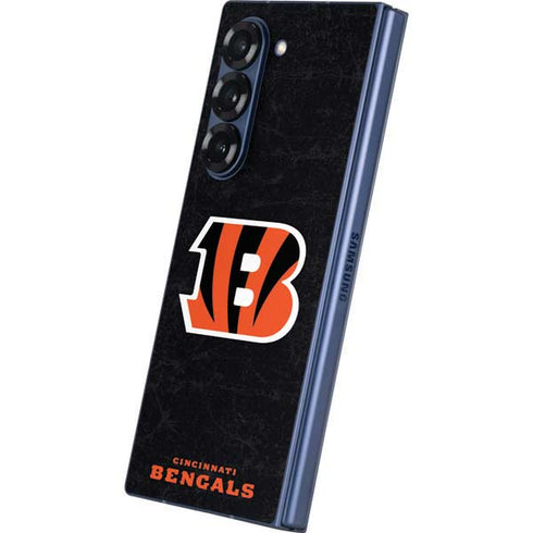 NFL Cincinnati Bengals - Distressed Galaxy Z Fold6 Skin