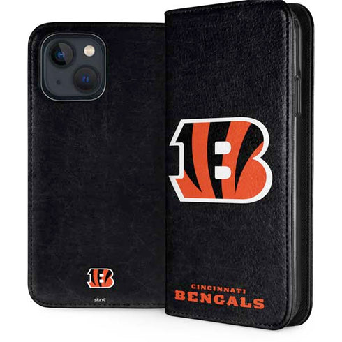 NFL Cincinnati Bengals - Distressed iPhone 15 Plus Folio Case