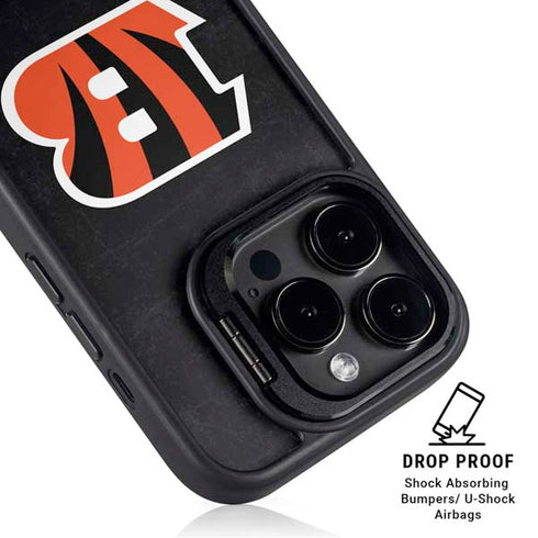 NFL Cincinnati Bengals - Distressed iPhone 15 Pro Kickstand Case