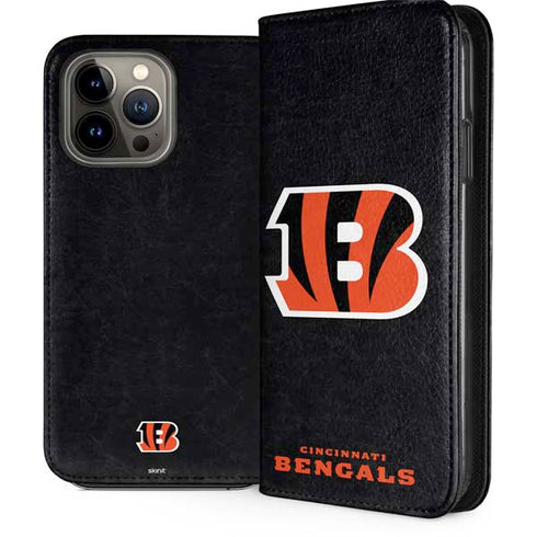 NFL Cincinnati Bengals - Distressed iPhone 15 Pro Max Folio Case