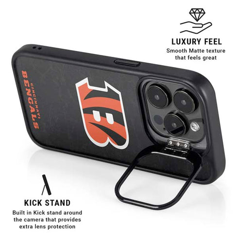 NFL Cincinnati Bengals - Distressed iPhone 15 Pro Max Kickstand Case