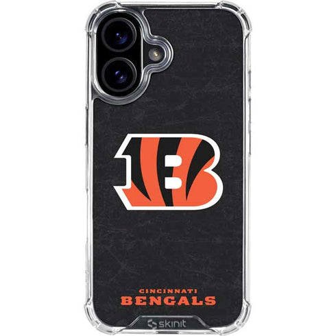 NFL Cincinnati Bengals - Distressed iPhone 16 Clear Case