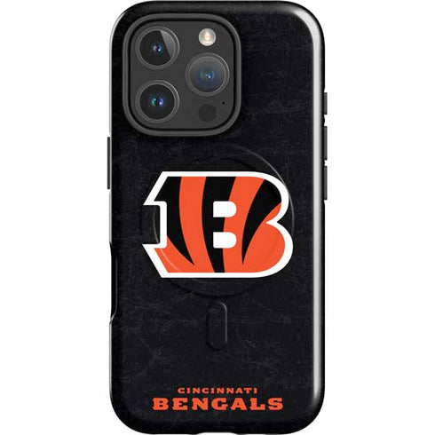 NFL Cincinnati Bengals - Distressed iPhone 16 Pro Max Magsafe Impact Case