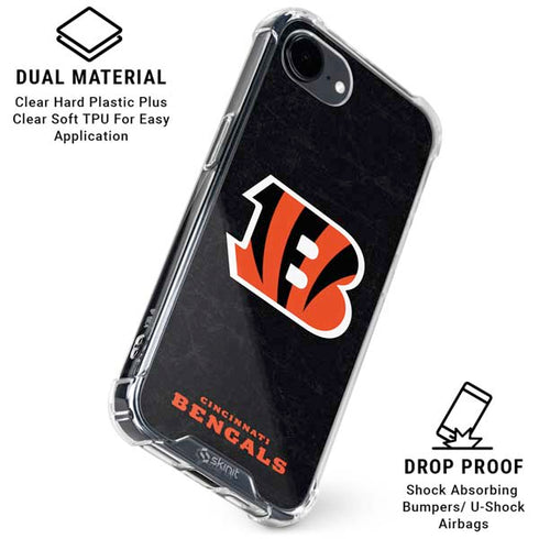 NFL Cincinnati Bengals - Distressed iPhone 16e Clear Case