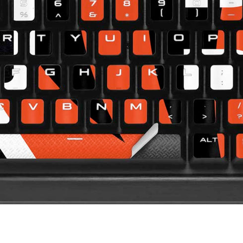 NFL Cincinnati Bengals - Distressed K95 RGB PLATINUM Mechanical Gaming Keyboard Skin
