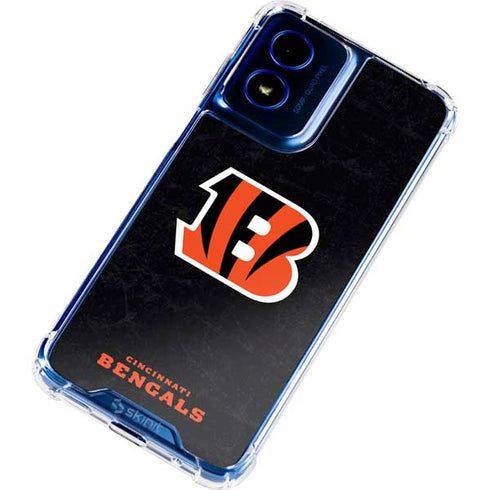 NFL Cincinnati Bengals - Distressed Moto G 5G (2024) Clear Case