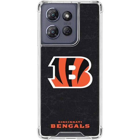 NFL Cincinnati Bengals - Distressed Moto G Play 5G (2025) Clear Case