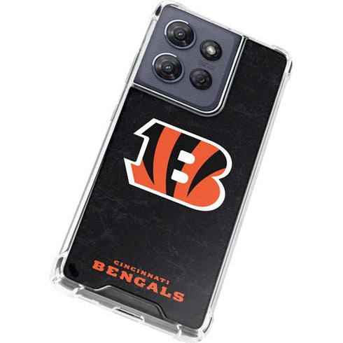 NFL Cincinnati Bengals - Distressed Moto G Play 5G (2025) Clear Case