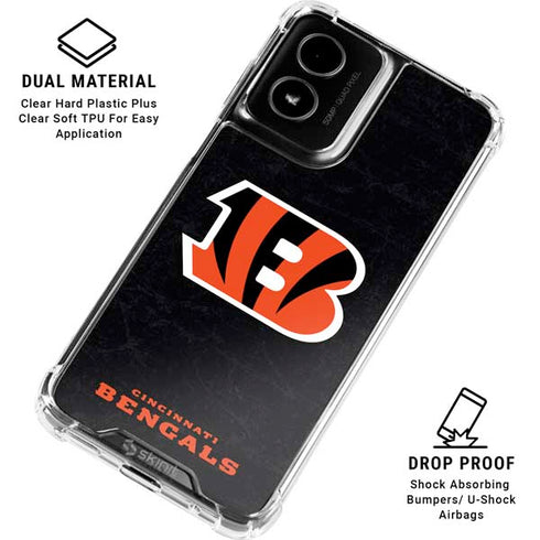 NFL Cincinnati Bengals - Distressed Moto G Power 5G (2024) Clear Case