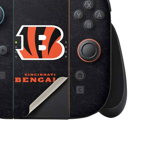 NFL Cincinnati Bengals - Distressed Nintendo Switch 2 (2025) Joy-Con Controller Skin