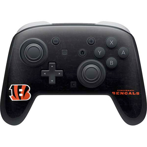 NFL Cincinnati Bengals - Distressed Nintendo Switch 2 (2025) Pro Controller Skin