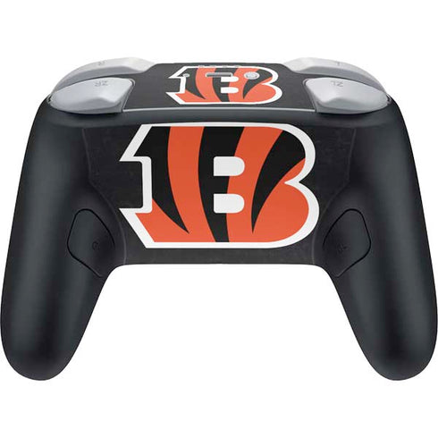 NFL Cincinnati Bengals - Distressed Nintendo Switch 2 (2025) Pro Controller Skin