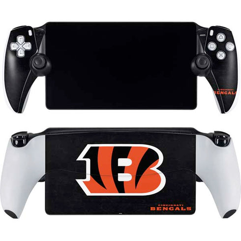 NFL Cincinnati Bengals - Distressed PlayStation Portal Remote Player Skin
