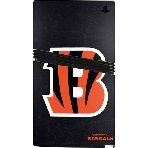 NFL Cincinnati Bengals - Distressed PS5 Pro Bundle Skin