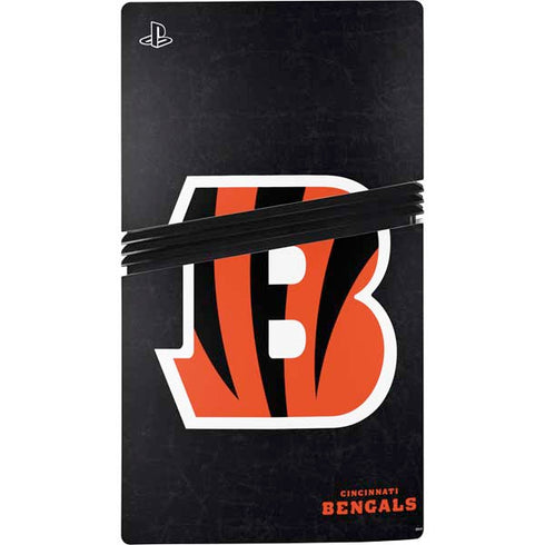 NFL Cincinnati Bengals - Distressed PS5 Pro Console Skin