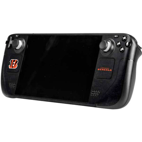 NFL Cincinnati Bengals - Distressed Steam Deck Handheld Gaming Computer OLED Skin