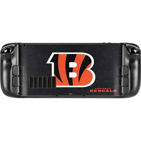 NFL Cincinnati Bengals - Distressed Steam Deck Handheld Gaming Computer OLED Skin