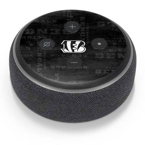 NFL Cincinnati Bengals Black & White Amazon Echo Dot Skin